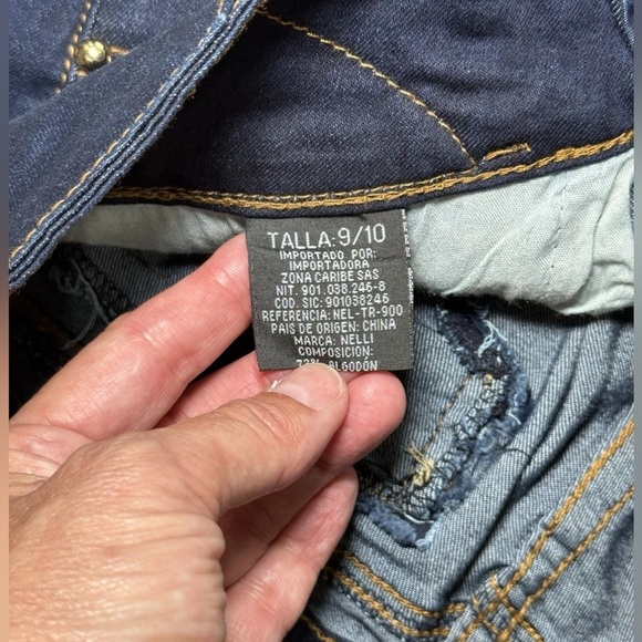 NWT Nelli Denim Jeans 9/10 Tall Skinny Bling Sparkly Dark Wash Pants 30x32 - Picture 6 of 10